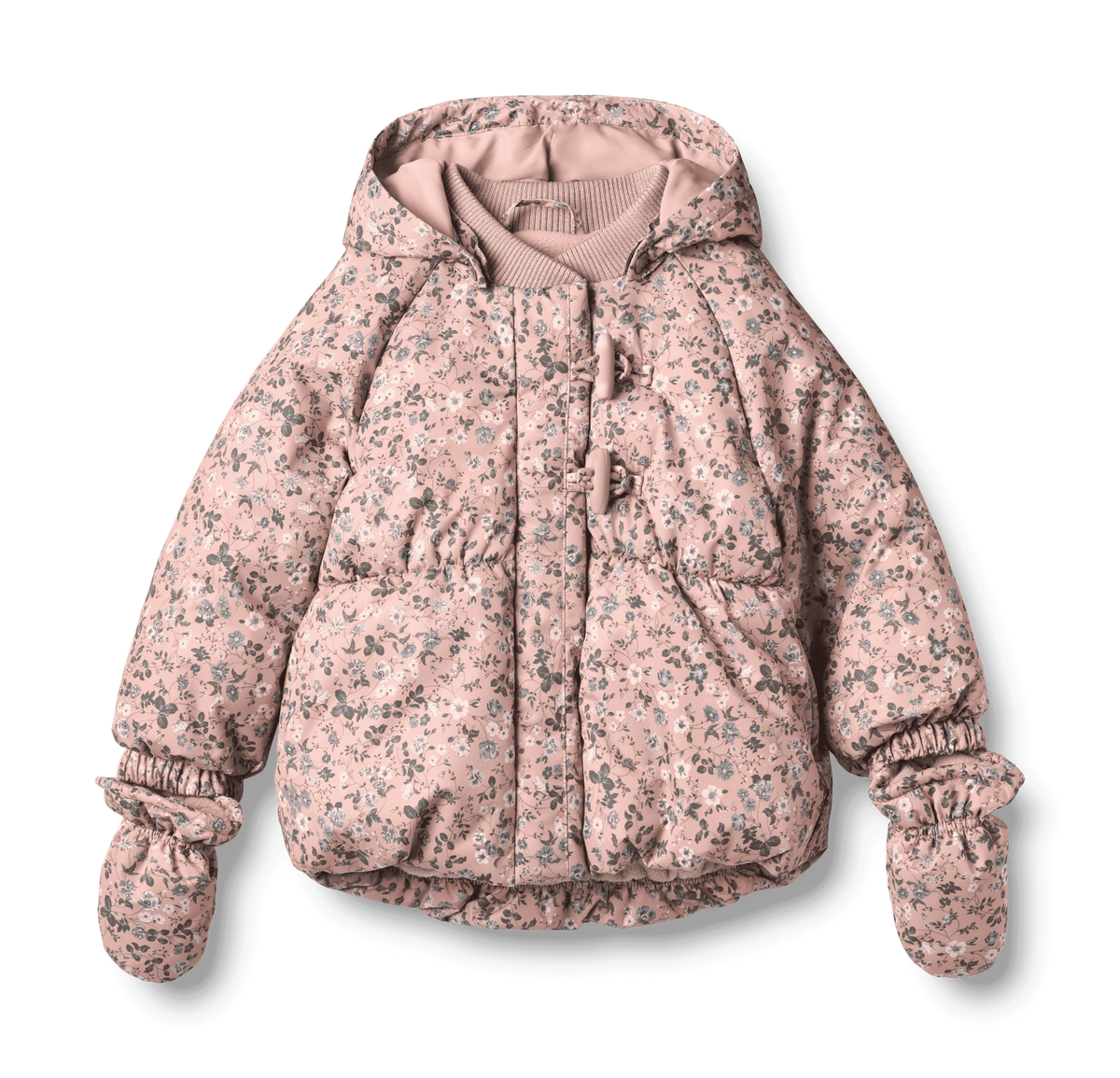 WHEAT OLGA FLOWER PRINT PUFFER JACKET