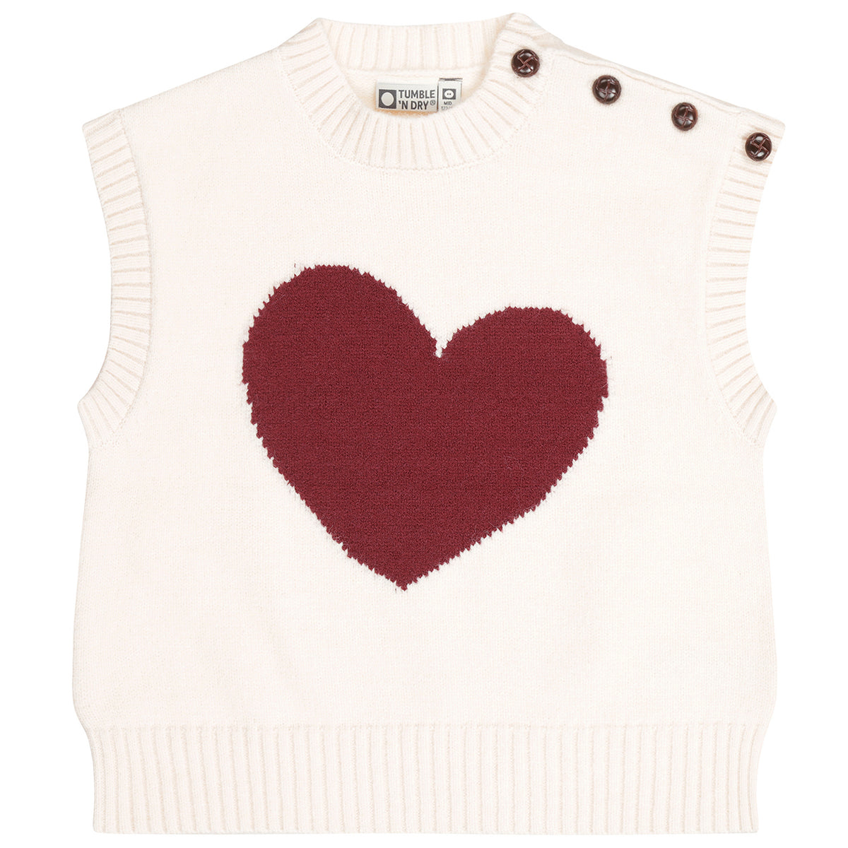 TUMBLE 'N DRY CHLOE HEART KNIT VEST