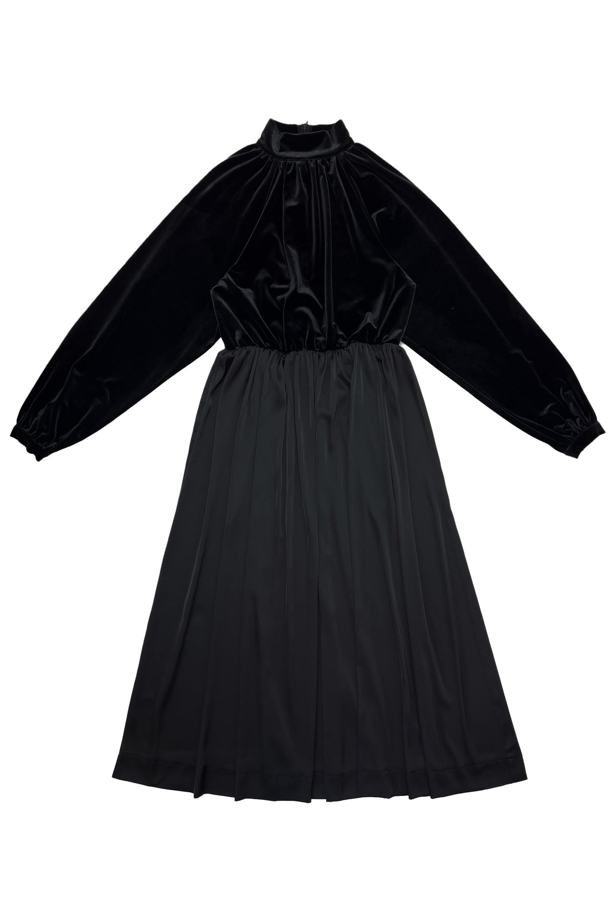 ZAIKAMOYA MICHELE VELVET TOP COMBO DRESS