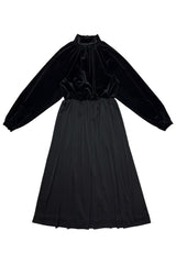 ZAIKAMOYA MICHELE VELVET TOP COMBO DRESS
