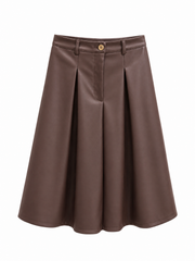 SWANKY FAUX LEATHER SKIRT