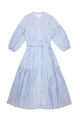 ZAIKAMOYA BETTY BELTED STRIPED DRESS