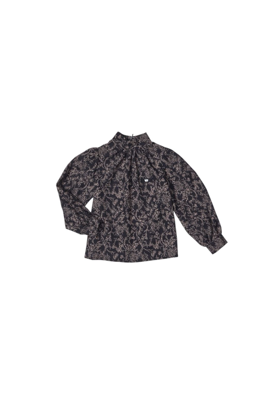 VENERA ARAPU DREAMY ROSE POPLIN PRINT BLOUSE WITH PEASANT SLEEVES