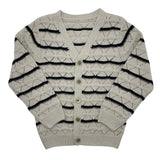 BZzy STYLE TEXTURED STRIPED CARDIGAN