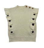 BZzy STYLE LONE FLOWER SWEATER