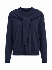 MADISON & PARK SCARF DETAIL KNIT TOP