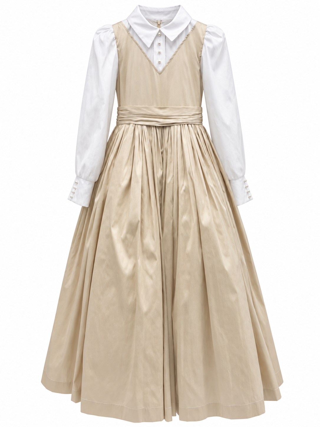ZOE EXCLUSIVE CUSTOM PEARL DETAIL CUFF JUMPER GOWN