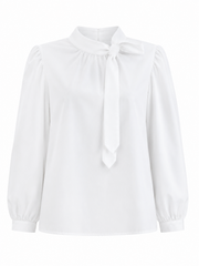 VENERA ARAPU RUFFLED COLLAR TAFFETTA BLOUSE