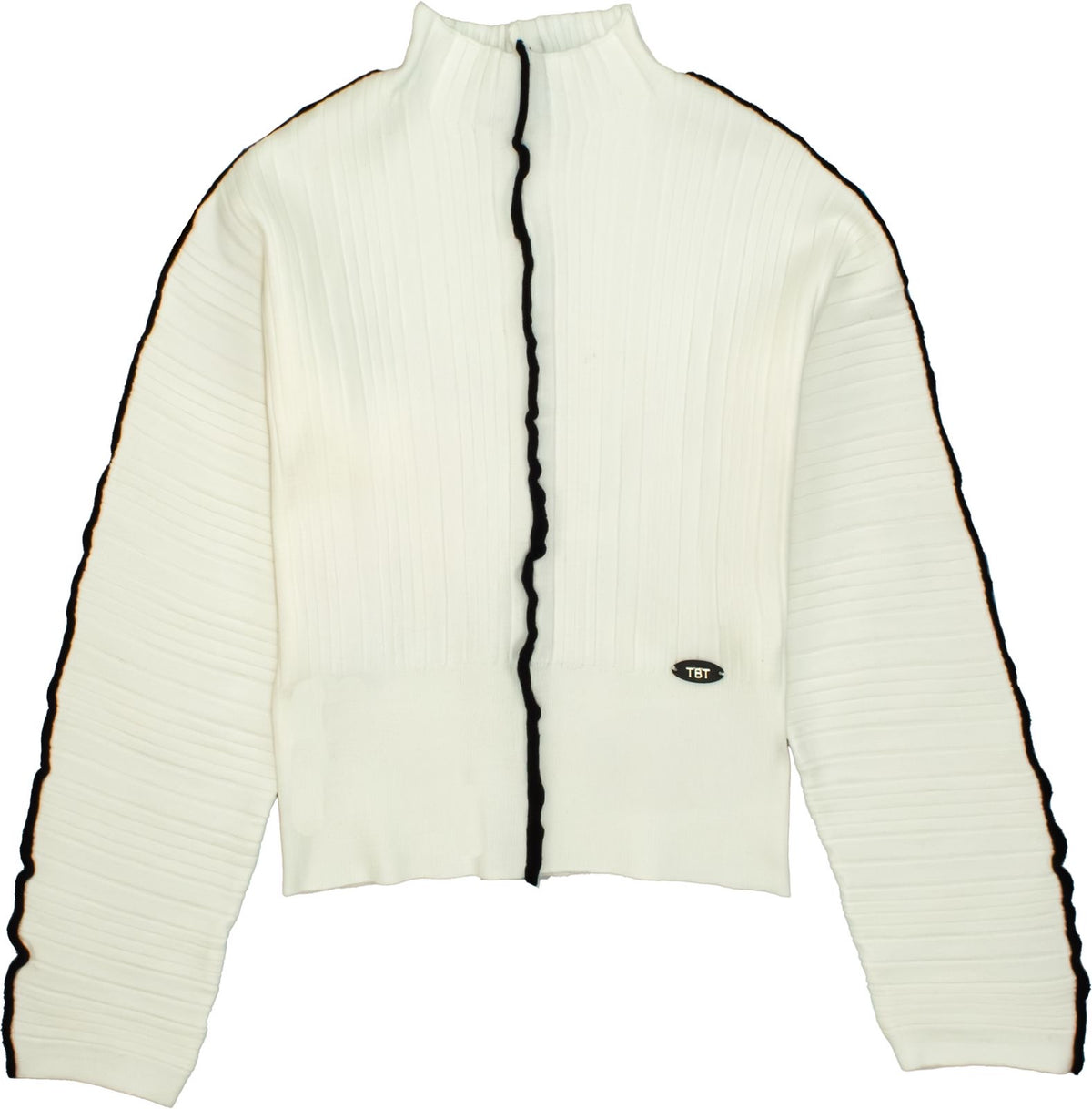 TO BE TOO RIBBED MOCK NECK TOP
