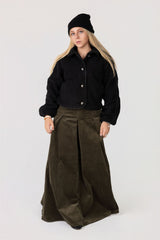 TEEN BOSS CORDUROY PLEATED MAXI SKIRT