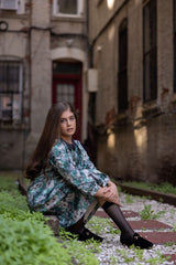 ARDE VELVET COLLAR DRESS