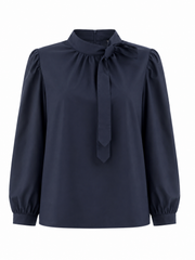 VENERA ARAPU RUFFLED COLLAR TAFFETA BLOUSE