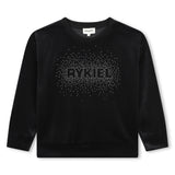 SONIA RYKIEL MINI ME RHINESTONE LOGO SWEATSHIRT