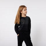 SONIA RYKIEL MINI ME RHINESTONE LOGO SWEATSHIRT