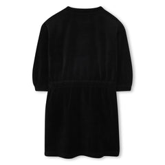 SONIA RYKIEL 3/4 SLEEVE VELEVET DRESS WITH ''SR LOGO