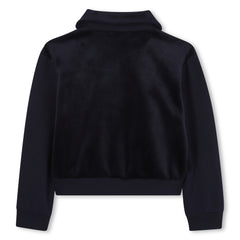 SONIA RYKIEL ZIP UP COLLAR JACKET WITH LOGO "RYKIEL <3"