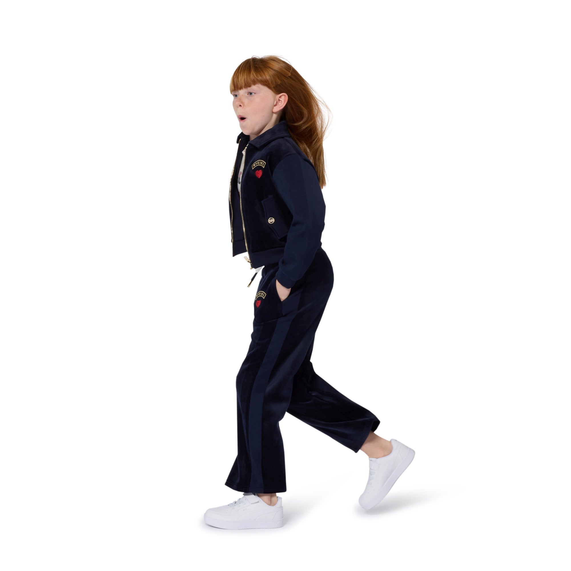 SONIA RYKIEL ZIP UP COLLAR JACKET WITH LOGO "RYKIEL <3"