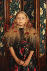 PIP+PIO 2PC ORGANZA FRILL SHIRT WITH FLORAL JUMPER