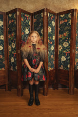 PIP+PIO 2PC ORGANZA FRILL SHIRT WITH FLORAL JUMPER