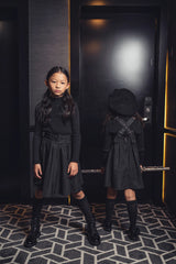 BYKE 2PC TRIM MOCK NECK WITH TAFFETA BUCKLE JUMPER
