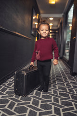 BYKE BUCKLE POCKET KNIT CREW NECK TOP