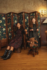 PIP+PIO OVERSIZED COLLAR BROCADE DRESS