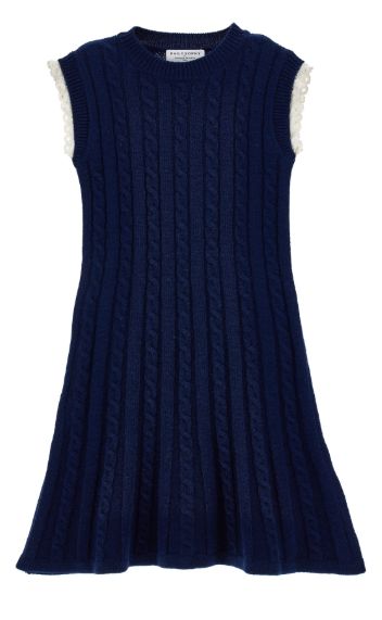 PHILOSOPHY KNIT CABLE JUMPER WITH LACE BY SLEEVE