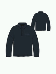 EMPORIO ARMANI LONG SLEEVE RIBBED COLLAR POLO