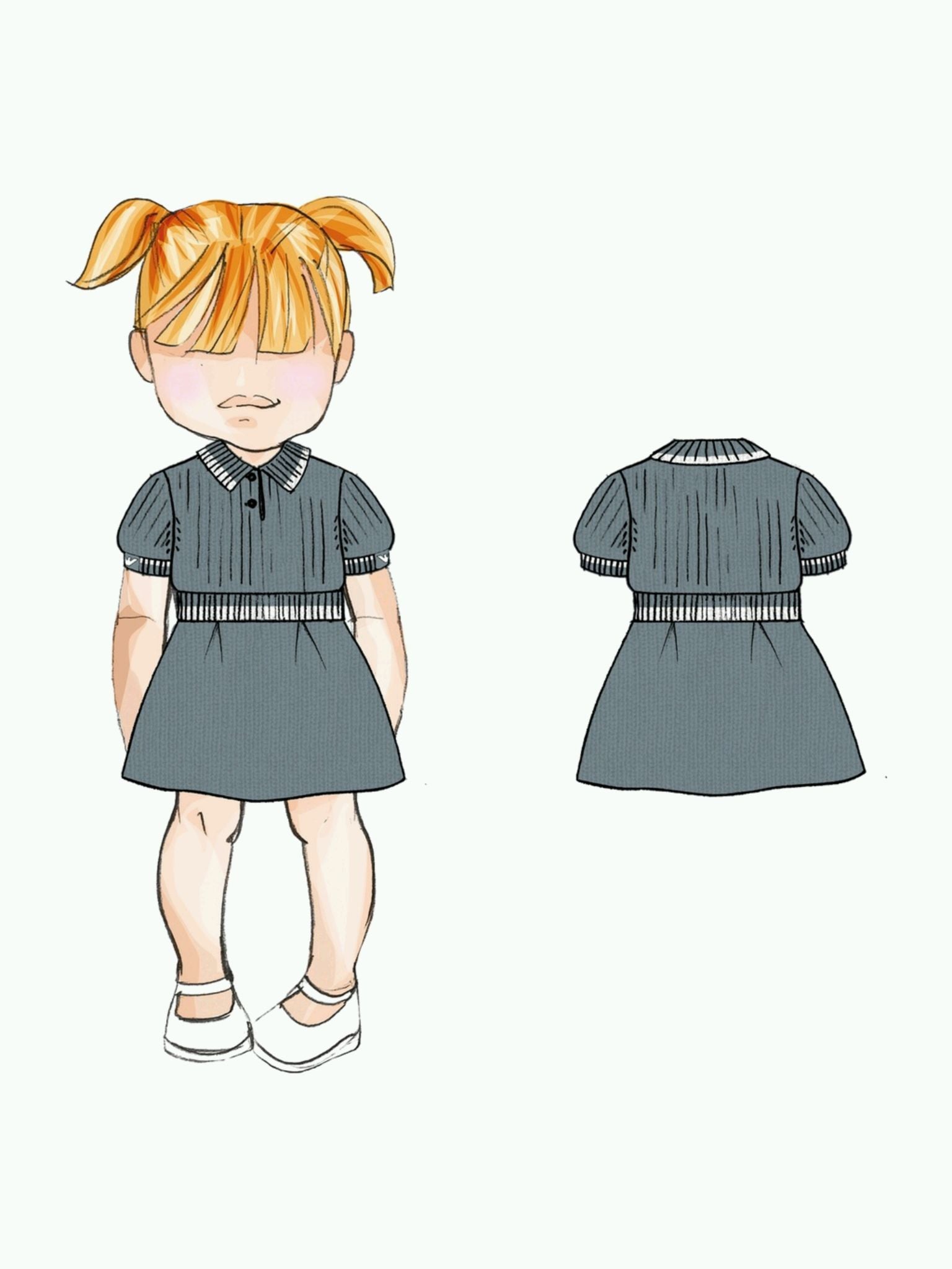 EMPORIO ARMANI SHORT SLEEVE RIBBED KNIT COLLARED DRESS