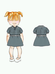 EMPORIO ARMANI SHORT SLEEVE RIBBED KNIT COLLARED DRESS