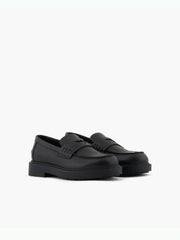 EMPORIO ARMANI LOGO PENNY LOAFEARS