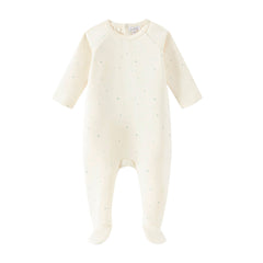 OUBON 3PC ALLOVER STAR PRINT FOOTIE,BONNET WITH BLANKET SET