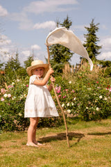 ORANGE DIMANCHE EMBROIDERED DRESS