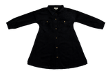 CREW KIDS VELOUR SHIRT DRESS