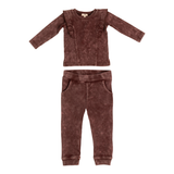 CREW KIDS 2PC ACID WASH RUFFLE SET