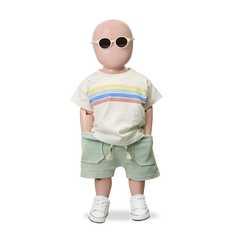 1+ IN THE FAMILY ALAYOR SHORT SLEEVE COLOR STRIPE T-SHIRT