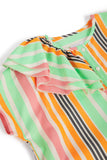 WOLF & RITA AMALIA RAINBOW STRIPED DRESS