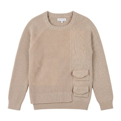 MANN CHUNKY KNIT OVERLAY SWEATER