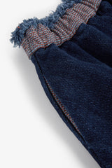 WOLF & RITA WAISTED FRINGES DENIM SKIRT