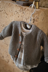 1+ IN THE FAMILY 2PC PETER PAN COLLAR BODYSUIT WITH CHECKED ROMPER SET