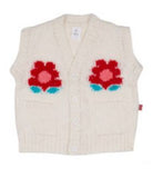 WYNKEN APRIL 2 FLOWER KNIT BUTTON VEST