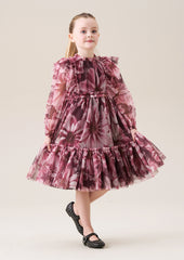 ANGEL & ROCKET ESTELLA FLORAL MESH DRESS