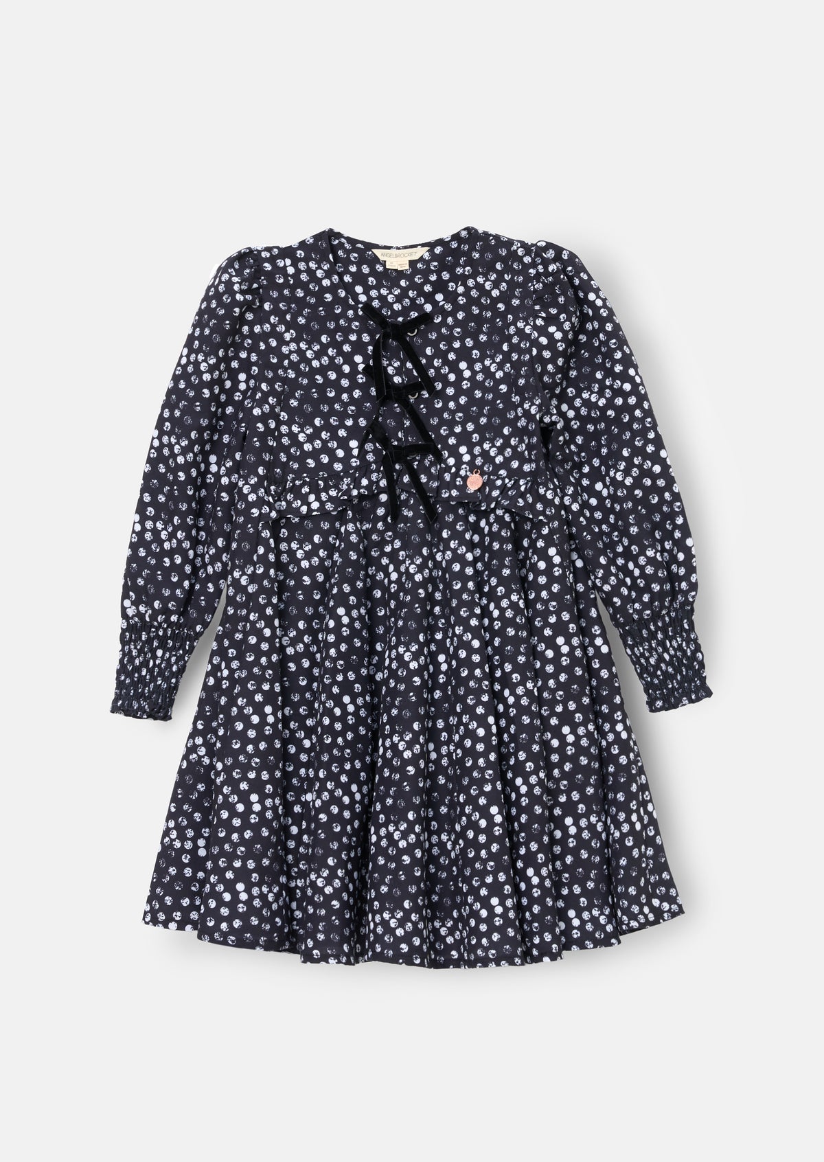 ANGEL & ROCKET SASKIA GODET SPOT DRESS