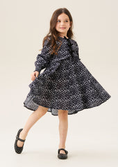 ANGEL & ROCKET SASKIA GODET SPOT DRESS