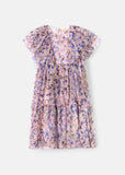 ANGEL & ROCKET JULIANA PRINTED FRILL MESH SS DRESS