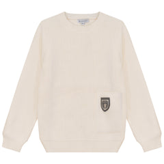 BLUMINT CREST EMBELLISHED V-NECK CARDIGAN