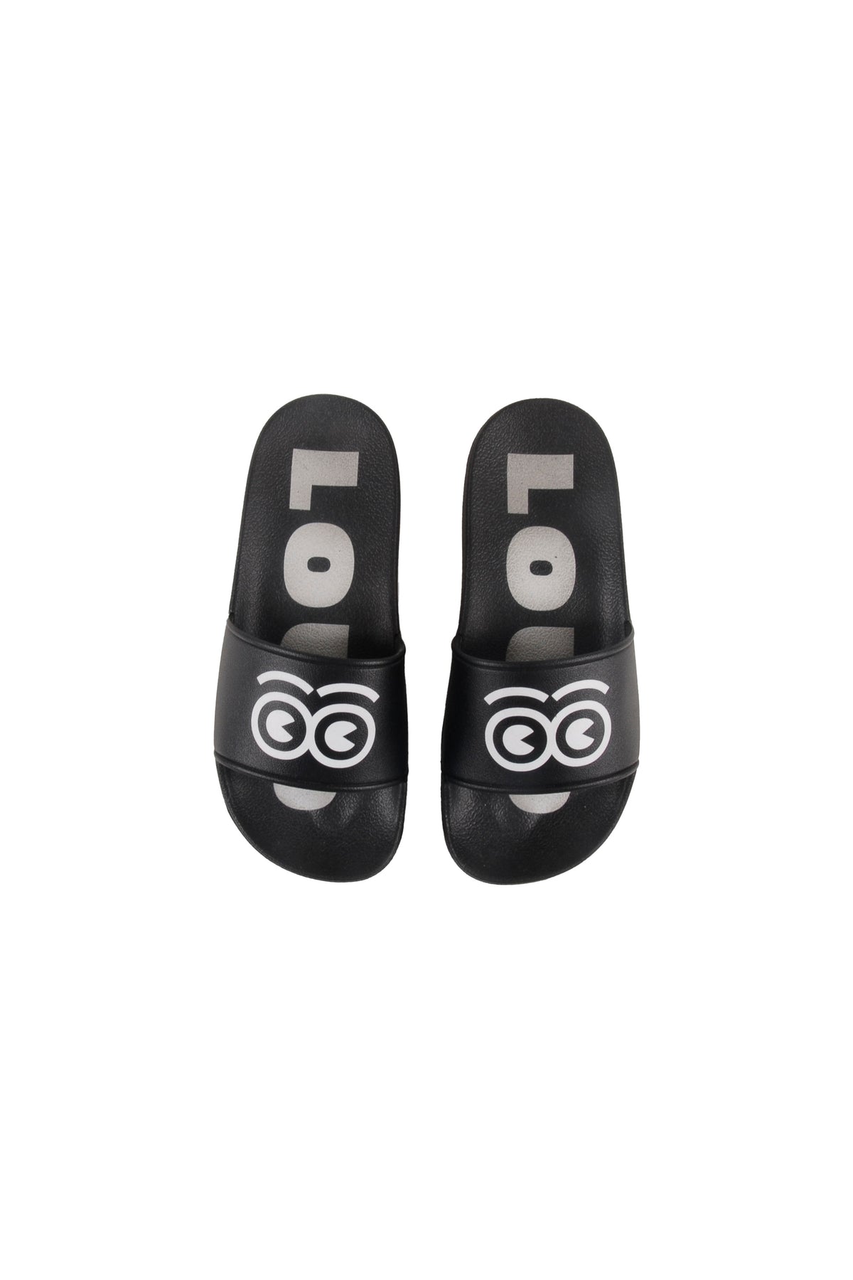 LOUD APPAREL "MELA" EYES LOGO PRINT SLIDES