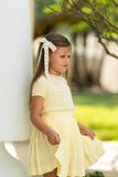 COCO BLANC 2PC CROCHET COLLAR SWEATER WITH PLEATED SKIRT