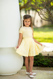 COCO BLANC 2PC CROCHET COLLAR SWEATER WITH PLEATED SKIRT