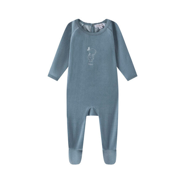 OUBON DUCK PRINT VELOUR FOOTIE